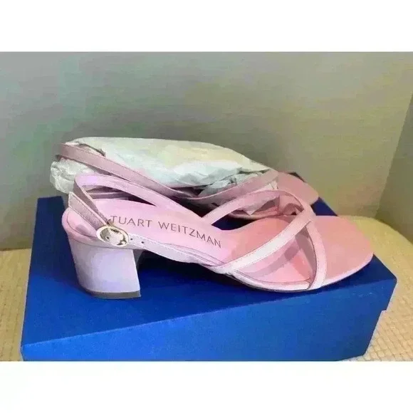 Stuart Weitzman Women's Oasis Slingback Sandal Pump in Pink Blossom Size 9.5 - Picture 11 of 13